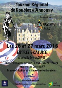 AFFICHE TOURNOI BADMINTON