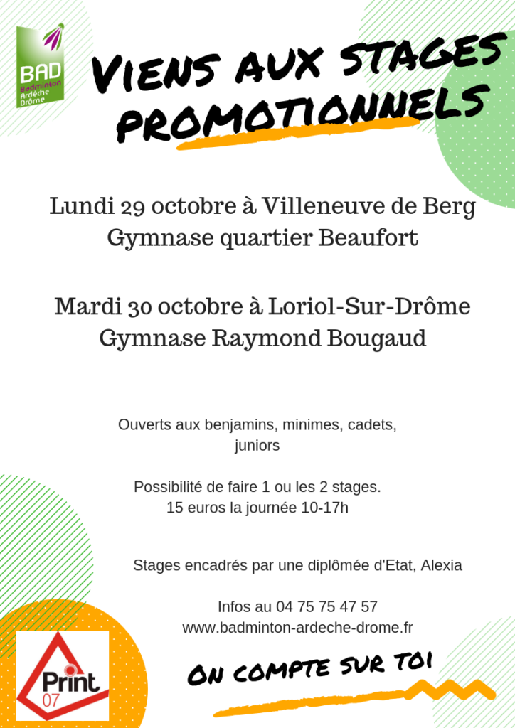 Flyer stages promos toussaint vf