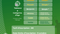 C’est parti pour les inscriptions au 1er TDJ de la saison, en simple dans toutes les catégories d’âge et « intergenre » de minibad à benjamin, des séparation par niveau seront bien […]