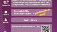 La formation Gestionnaire et Organisateur de Compétitions 1, vous permettra d’être nommé GEO sur Poona pour tout type de compétition homologuée (sauf Promobad). Les compétences visées :– Comprendre le rôle [&hellip;]